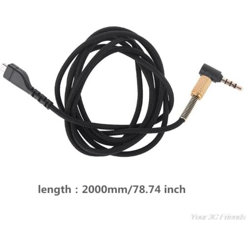 Replacement Stereo Audio Cable Extension Cord for SteelSeries- Arctis 3 5 7 9X Pro Wireless Gaming Headset 2m M26 21 Dropship