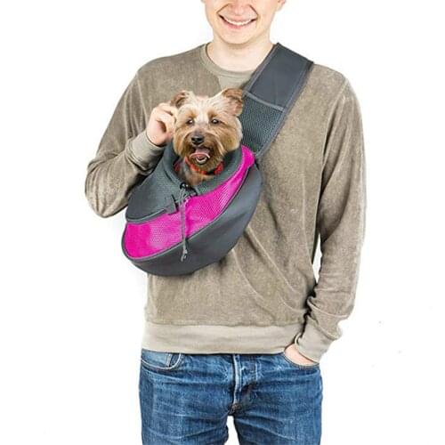 Pet Bag Breathable Carrier Outdoor Travel Handbag Sling Mesh Shoulder Bag Mesh Outdoor Breathable Backpack for Small Dog Cats