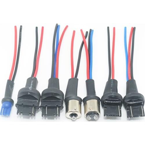 T10 194 168 W21W P21W Socket Holders Base Car Headlight Assembly Male Socket Plug Adapter Extended Wire Connector r30 Car Lamp