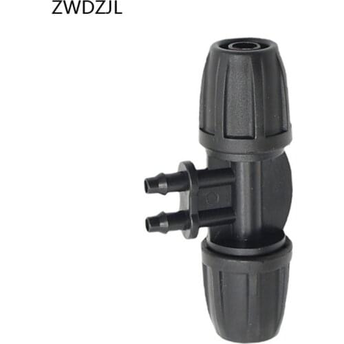 Irrigation hose tees 8/11 to the 4/7 water splitter barbed 1/4" connector 4 way garden hose nozzle connector 3/8" 2pcs