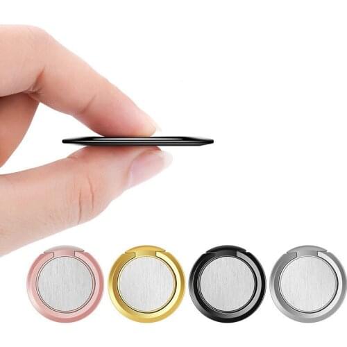 Ultra-thin Metal Mobile Phone Socket Holder Universal Telephone Magnetic Car Bracket Stand Finger Ring Phone Ring Holder