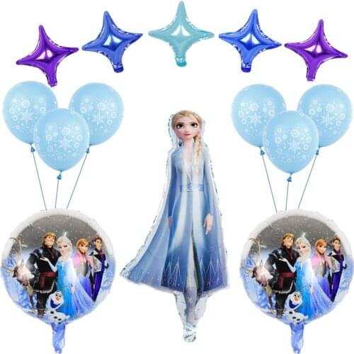 1set New Elsa Olaf Disney Frozen Princess Foil Balloons Baby Shower Girl Snowman Birthday Party Decorations Kids Toys Air Globos