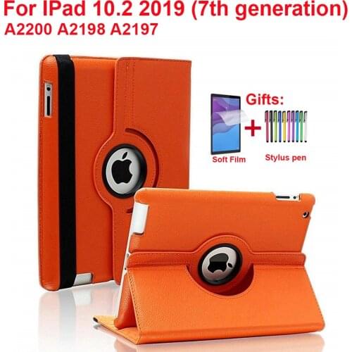 360 Rotating Smart Case for iPad 10.2 2019 Case Cover for Apple iPad 7 7th Generation A2200 A2198 A2197 Funda Coque Leather