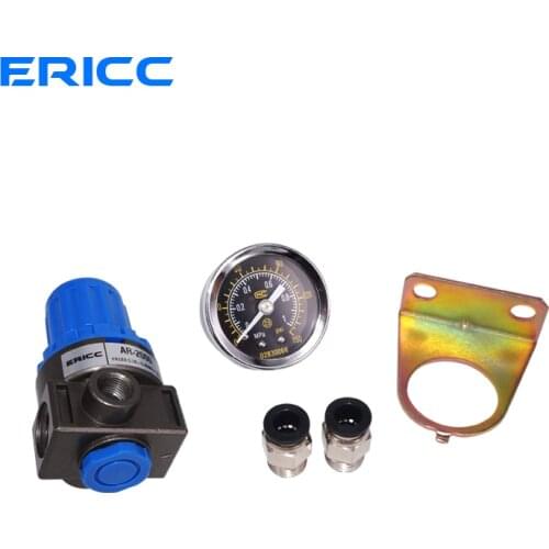 High quality AR2000 G1/4''Pneumatic Mini Air Pressure Relief Control Compressor Regulator Treatment Units Valve Gauge Fitting