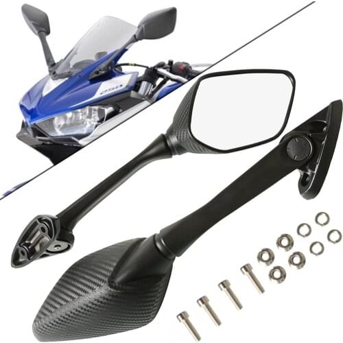 2pcs Motorcycle Side Rear View Mirror Blind Spot Rearview Mirrors For YAMAHA YZF R3 R25 2013-2017 Autobike Supplies