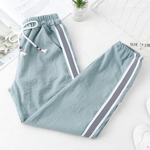 Women Pants Sports Pants Width Loose Summer Leisure Bloomers Womens Pants Autumn Pantalones De Mujer