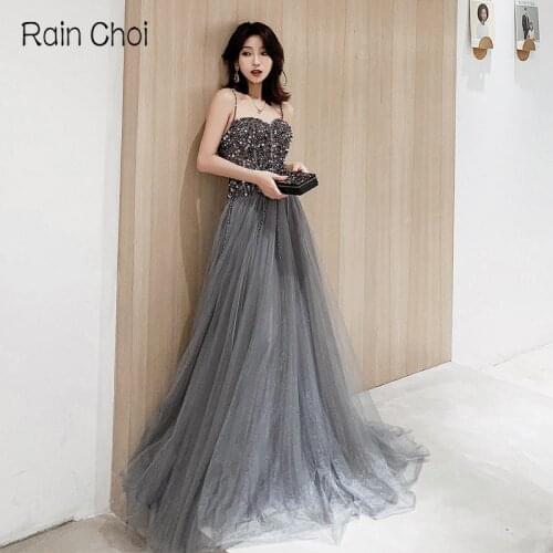 Beadings Evening Dress Women Party Dresses Long Formal Gowns robe de soiree