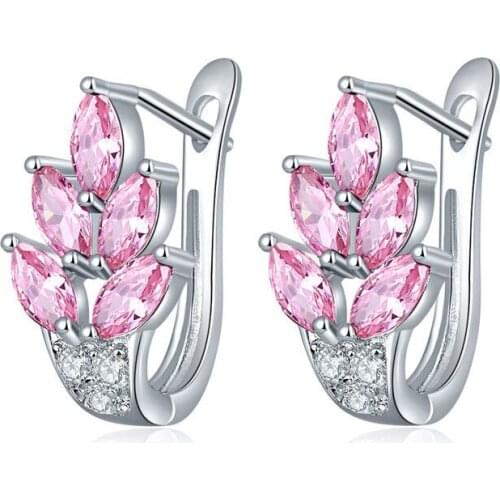ZSLBS Fashion Flower Hoop Earrings For Women Cubic Zirconia Crystal Piercing Earing Accessory Fine Jewelry Gift Pendientes Mujer