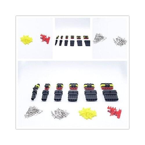 1~6 Pins Way Super seal AMP Waterproof Automotive Male/Female Connector Plugs