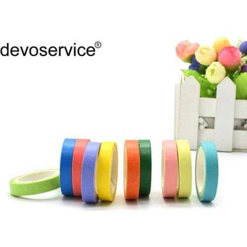10Pcs/Pack Colorful Rainbow Washi Tape Stationery Scrapbooking Decorative Adhesive Tapes DIY Masking Tape Office School Supplies