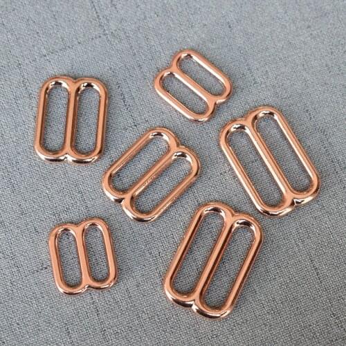 100 Pcs/Lot 15mm 20mm 25mm Metal Slides Tri-Glides Wire-Formed Roller Pin Strap Slider Adjuster Buckles for Leather Craft