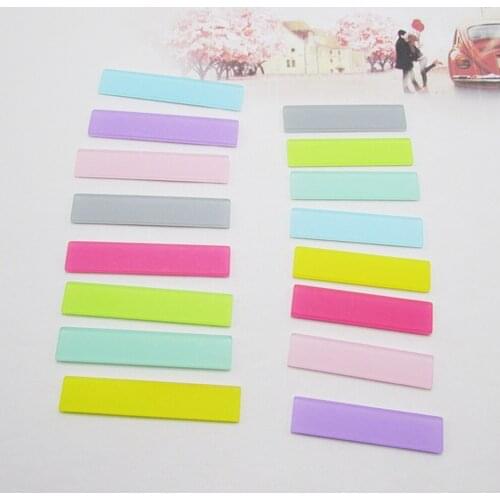 100pcs/lot candy color acrylic rectangle padded applique Crafts for DIY clips accessories welcome custom colors