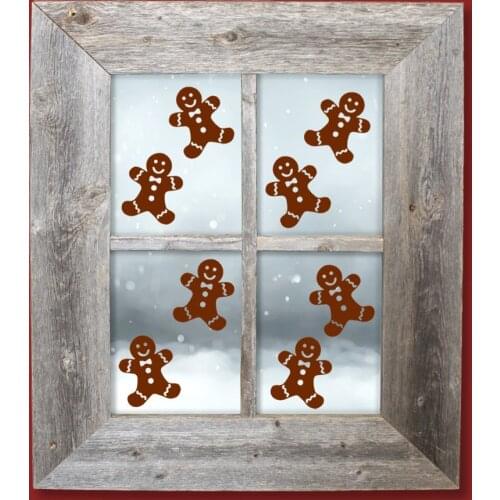 15PCS Gingerbread Men Window Decal Cute Cookie Vinyl Wall Stickers Interior Kids Rooms Art Mural Cartoon Kitchen Decor DIYSYY977