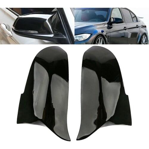 2 Pieces Rearview Mirror Cover Gloss Black For BMW Series 1 2 3 4 X M 220i 328i 420i F20 F21 F22 F23 F30 F32 F33 F36 X1 Hot Sale