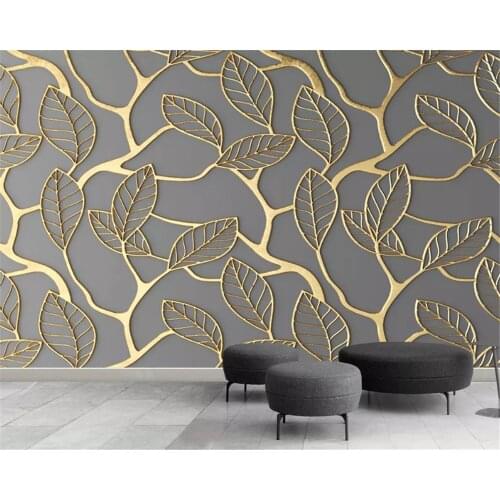 Beibehang customized 3D wallpaper golden fashion decorative painting stereo board TV background wallpaper behang