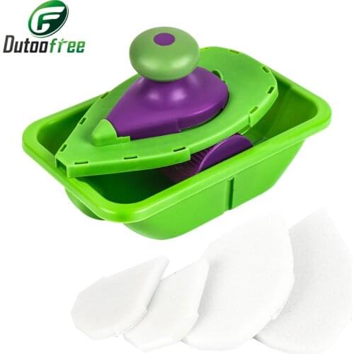 4pcs Sponges Wall Paint Roller Tray Household Wall Painting Brush Paint Pad Point Paint Home Decoration Tool