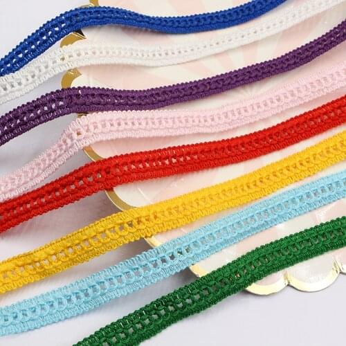 5M Pink Hollowing Cotton Knit Webbing/Bias/Ribbon Bag Belt Strap Garments Diy Crafts Sewing Decoration Trim Accessories 1cm