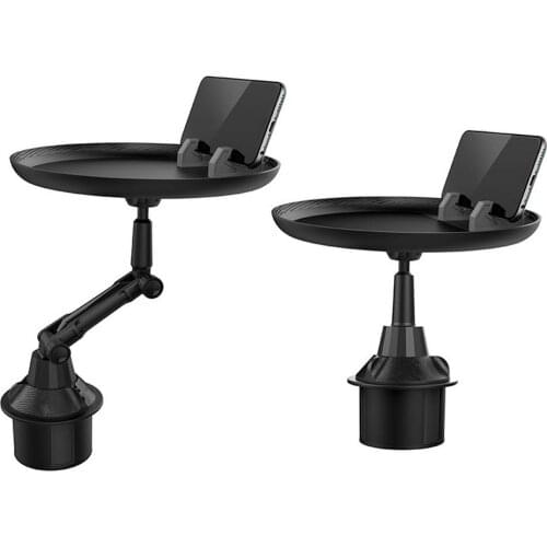 Car Dining Plate Dining Tray Coffee Table Food Rack Water Cup Holder Mobile Phone Holder Small Dining Table for Car Traveling