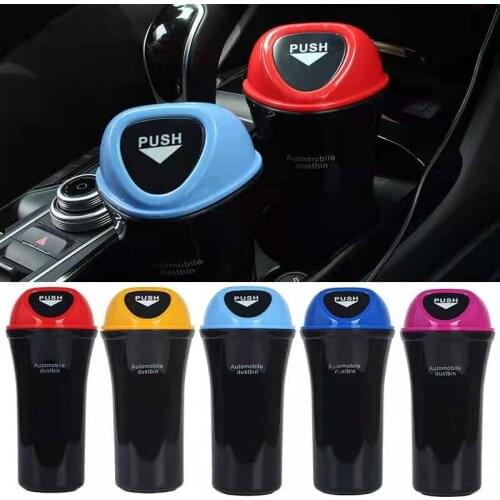 Car Trash Can Organizer Garbage Holder Automobiles Storage Bag Accessories Auto Door Seat Back Visor Trash Bin Paper Dustbin