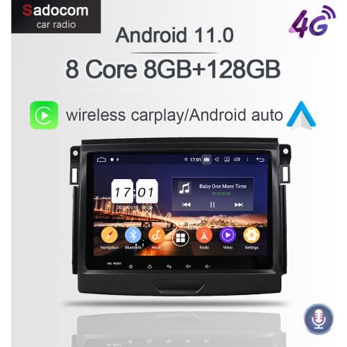 Wireless Carplay PX6 DSP IPS Android 10.0 Car DVD Player 4GB +128GB GPS autoradio Wifi Bluetooth For Ford Everest 2015 2016 2017