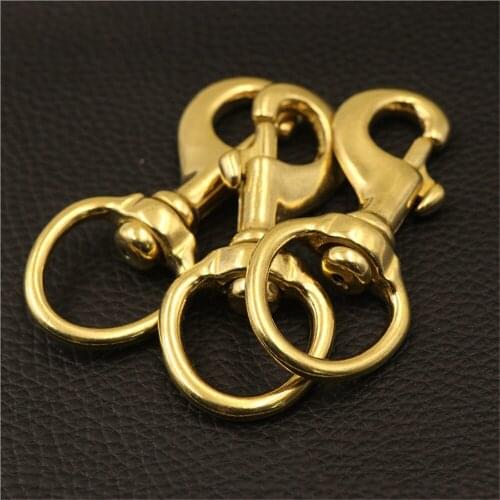 Big size DIY leather craft accessories inner width 27mm total length 90mm solid barss snap buckle pet neck belt hook