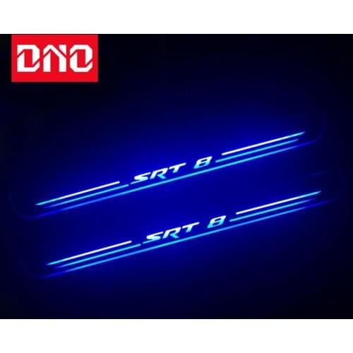 DNO Trim Pedal LED Car Light Door Sill Scuff Plate Pathway Dynamic Streamer Welcome Lamp For Chrysler SRT8 SRT-8 2005 - 2018