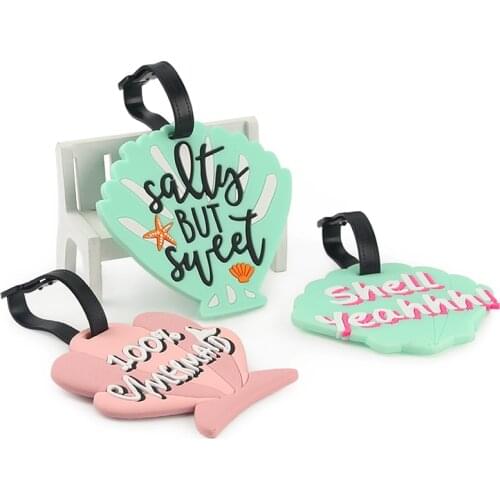 Shell Shape Luggage Tags Silicone Suitcase ID Addres Holder Portable Label Travel Accessories