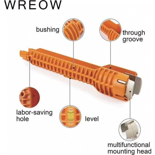 WEROW Multifunction Single Head Faucet Sink Installer Wrench Tool Water Pipe Spanner Anti-Slip Handle Home Bathroom Kitchen