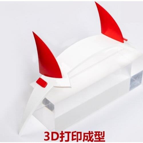 Top Quality DARLING in the FRANXX Cosplay 02 ZERO TWO Headwear Hairclip Devil Horn 02 Hairband Cosplay Accessories Halloween