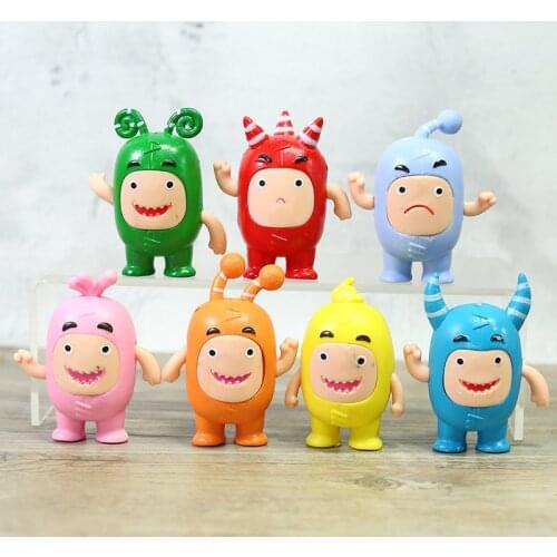 Hot Sale Oddbods PVC Figure Toys Fuse Pogo Bubbles Slick Zeke Jeff Model Dolls For Kids Christmas Gift 7pcs/set
