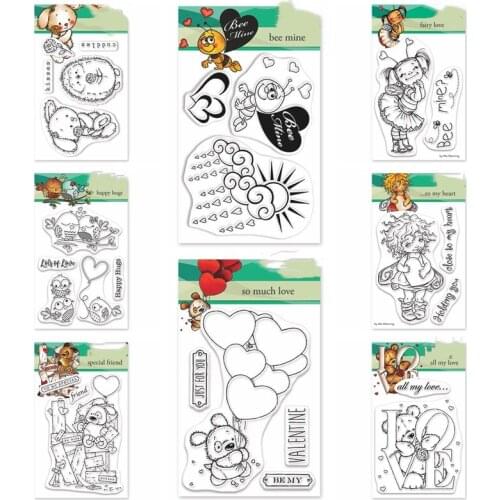 Happy Love Clear Stamps For DIY Scrapbooking Photo Album Handcraft Paper Cards Decor Transparent Stempels Silicone Seal New