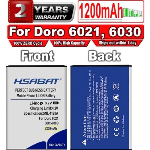 HSABAT 1200mAh DBC-800A DBC-800B DBC-800D XYP1110007 Battery for Doro 6021 6030 6050 6120 6121 6171, PhoneEasy 500