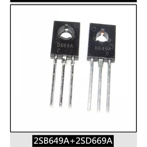 10Pai 100% brand new imported original authentic 2SB649A + 2SD669A B649 + D669 TO-126 audio power amplifier (1/pair)