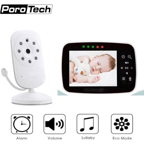 3.5inch LCD Screen Baby Crying Alarm Babysister Monitor Infrared Nanny Camera Room Temperature Temperature Monitoring Camera