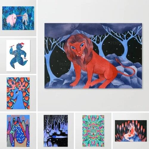 Canvas Print Picture Space Amazon Accident Enchanted Blue Wall Art Paintings Home Decor Modular Poster For Living Room Framework