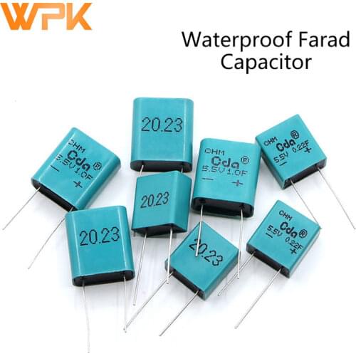 Farad Capacitor 5.5V 0.22F/0.47/1.0/1.5/2.5/3.5F Square Fully Sealed Waterproof Capacitor 1Pcs