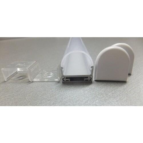 SET OF 10 Aluminum DOME-SHAPED Profile With Opal Matte Diffuser for LED Strip Light Applications. 1M (3.28 ft), 10m/lot