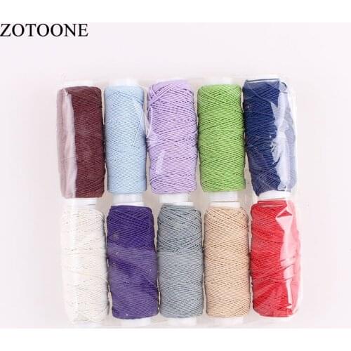 ZOTOONE 10Roll/SetElastic Thread Set Sewing Machine Yarn Thread Mixed Color Embroidery Threads for Jeans DIY Sewing Accessory C