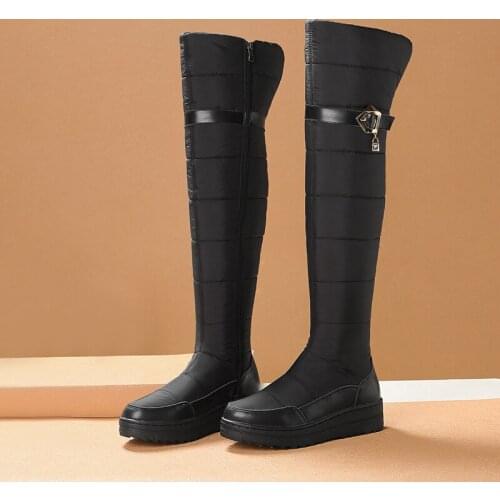 New arrival winter warm women snowshoes Over knee boots natural Genuine leather snow boots women Fur one leisure Sports boots