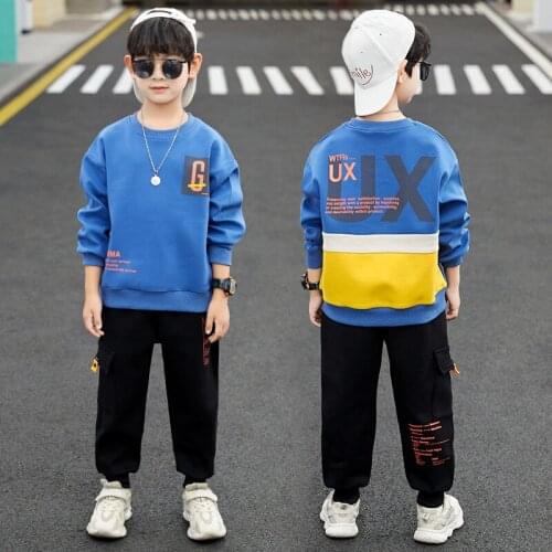 New Scoop Spring Summer Girls Clothing Suits Sweatshirts +Pants 2pcs/Set Kids Teenager Outwear Sport Beach School High Quality