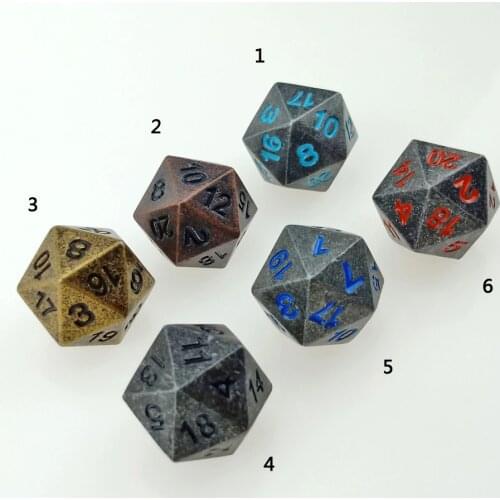 Rollooo Single Metal Dice 20 Sided D20s