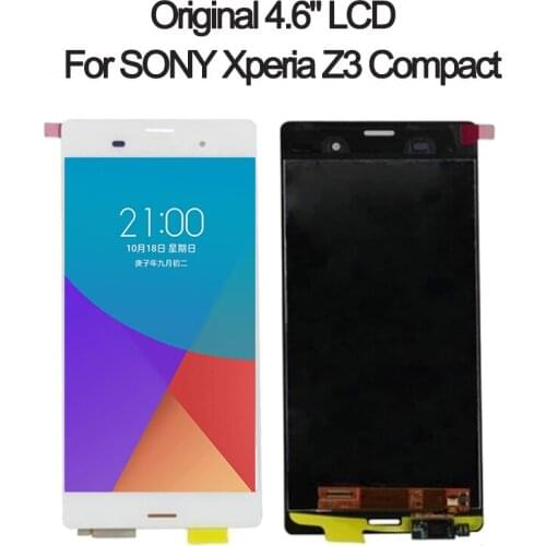 Original 4.6" LCD For SONY Xperia Z3 Compact Display Touch Screen No with Frame For SONY Xperia Z3 compact LCD