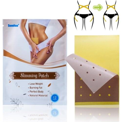 12pcs/bag Fashion Weight Loss Paste Navel Slim Patch Health Slimming Patch Slimming Diet Products Detox Adhesive JMN024