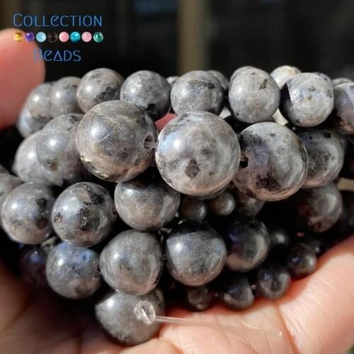 Natural Labradorite Stone Spacer Loose Round Bead For Jewelry Making 4-12 MM DIY Bracelets Accessories Wholesale 15