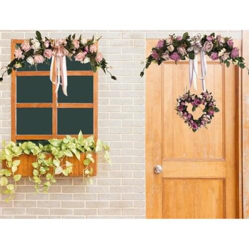 Handmade Floral Artificial Simulation Rose Flowers Wreath For Wedding Party Supplies Home Flower Decoration Ornaments