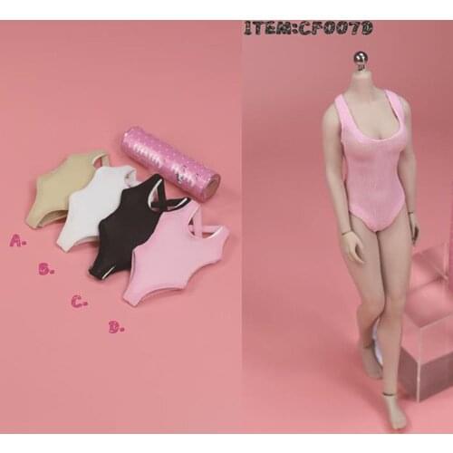 In Stock 1/12 Scale CF007 Sexy Female Figure Accessory Swimsuit Underwear One-piece Beachwear Clothes Model for 6'' Body