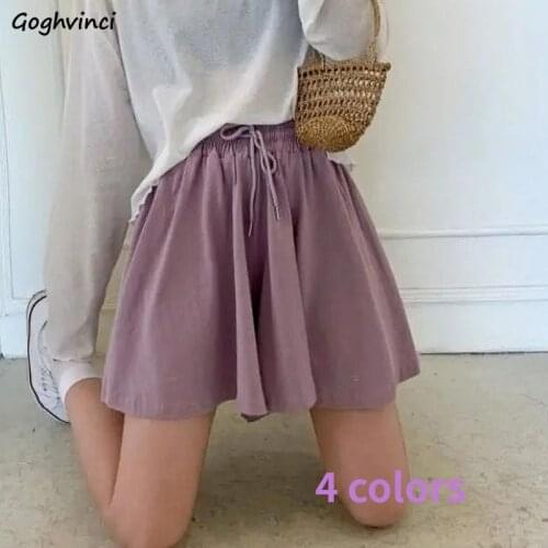Shorts Women Solid Chiffon Soft Summer 4 Colors Sweet Mujer Korean Style Loose Hot Sale Cute Students Simple Fashion All-match