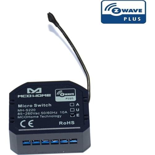 Z-wave EU 868.42MHz In wall power switch module ON/OFF switch module MCO Home MH-S220 max load 10A for smart light control