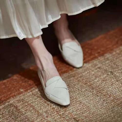 2021 Spring and Autumn New Soft Fashion All-match Solid Color One-step Net Red Temperament Lazy Professional Ladies Single Shoes