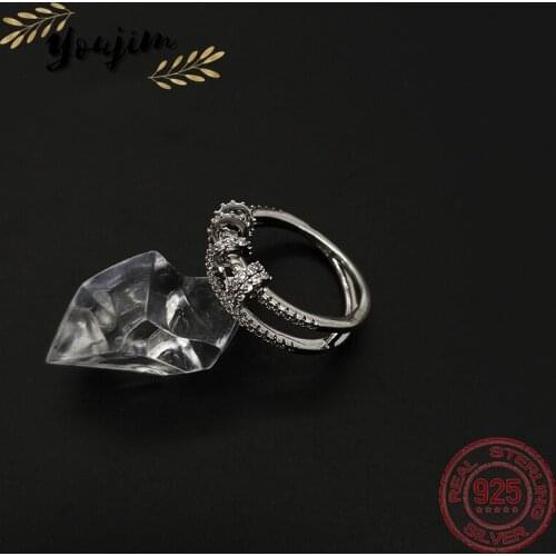 New style zircon luxury fashion transit ring women Monaco gift 925 silver